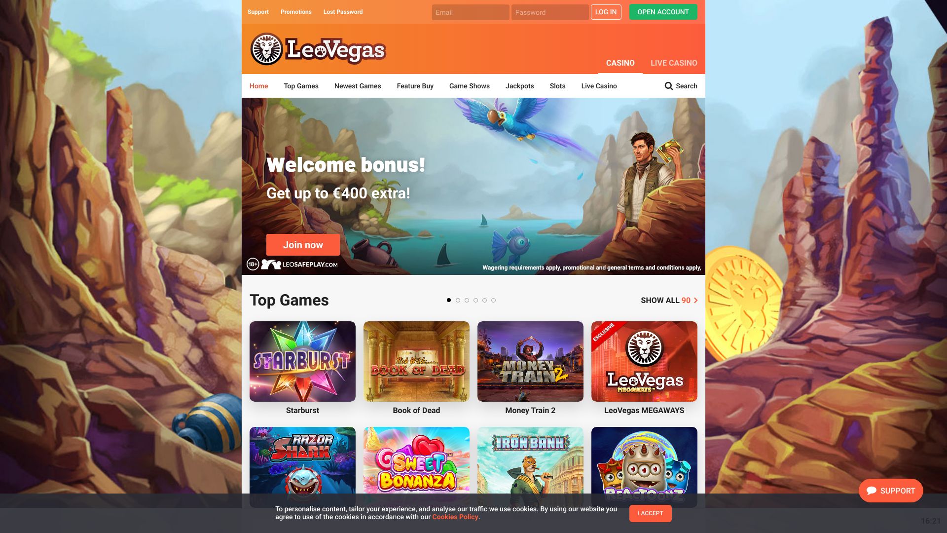 SkÀrmdump frÄn LeoVegas casino